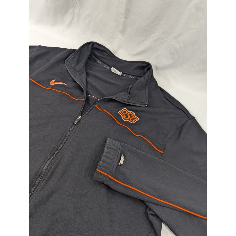 Nike Elite Full Zip Up‎ Track Jacket XXL Men's Oklahoma State University Black